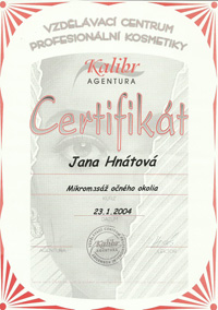 Certifikáty Janka Veselovská